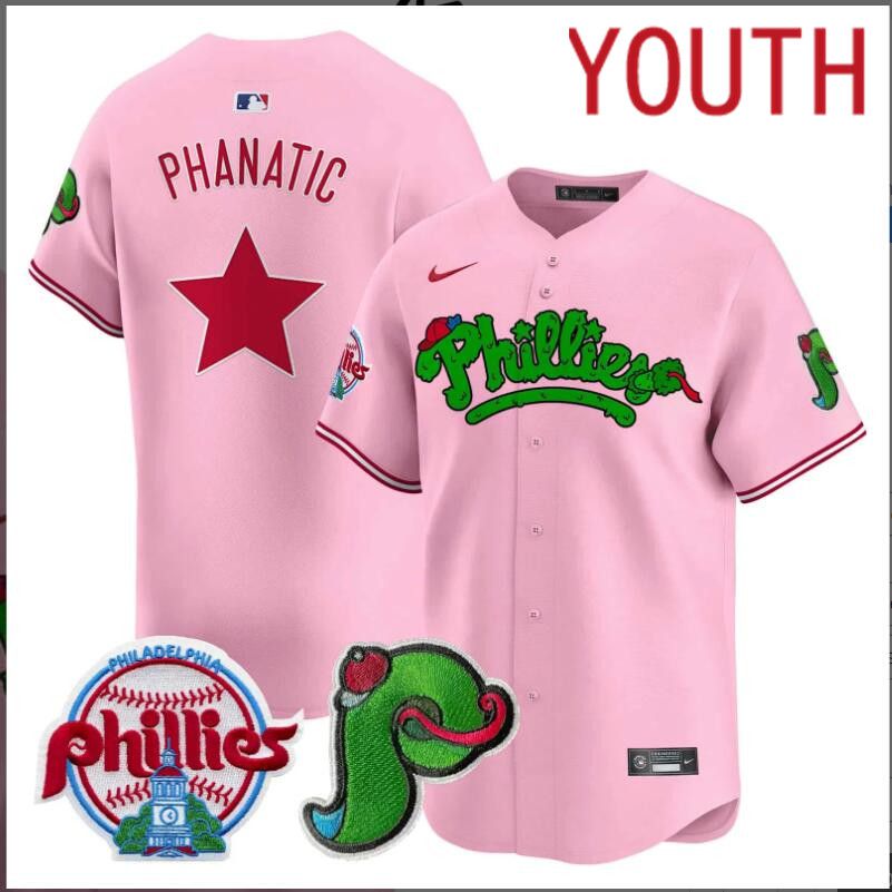 Youth Philadelphia Phillies  Phanatic pink Limited 2024 MLB Nike jersey->youth nfl jersey->Youth Jersey